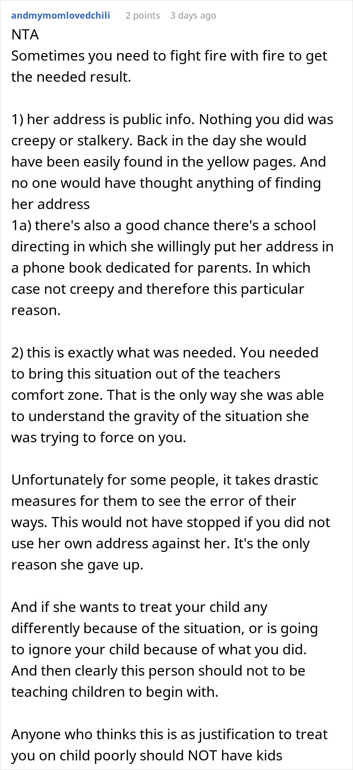 Mom Is Called Creepy And Unhinged: "Out Of Curiosity, I Easily Found Her Address"