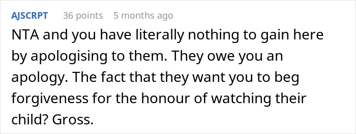 Aunt Wrongly Takes Heat From Folks For 'Poor Babysitting,' Refuses To Help Them With Niece At All