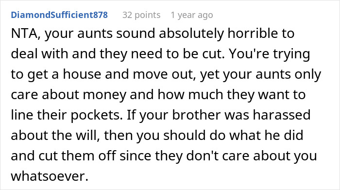 Aunts Feel Entitled To Inheritance: “She Assumed We Would Share”