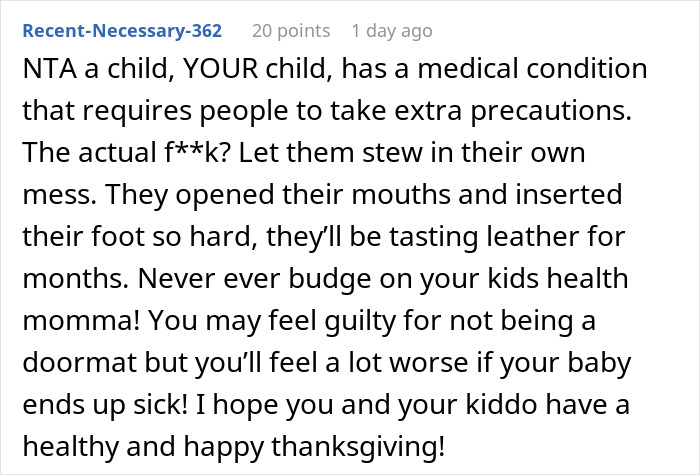 Family Refuses To Follow Simple Rule, Parent Cancels Thanksgiving: "I Was Overreacting"