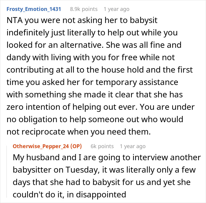 “AITA For Kicking My Sister Out After She Refused To Babysit My Son?”