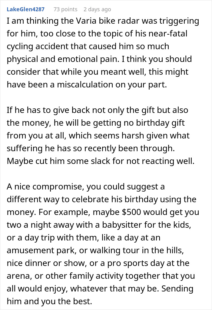 Husband Hates His Gift, Demands To Get Cash Instead: "I Told Him Hell No"