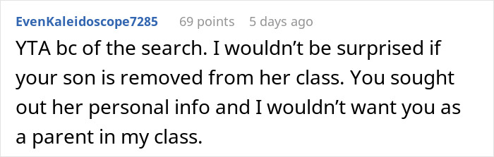 Mom Is Called Creepy And Unhinged: "Out Of Curiosity, I Easily Found Her Address"