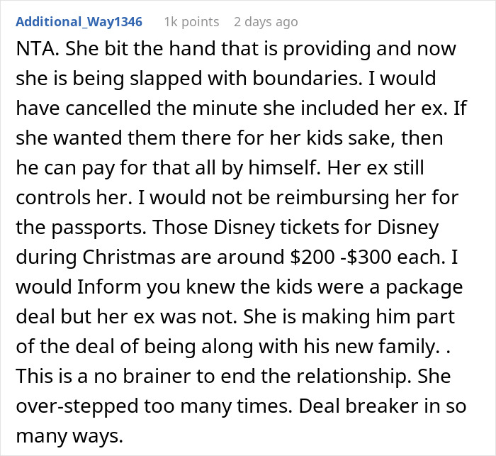 “Out Of Her Mind”: GF Expects BF To Pay For Her Kids And Her Ex’s Family To Take A Trip To Disney