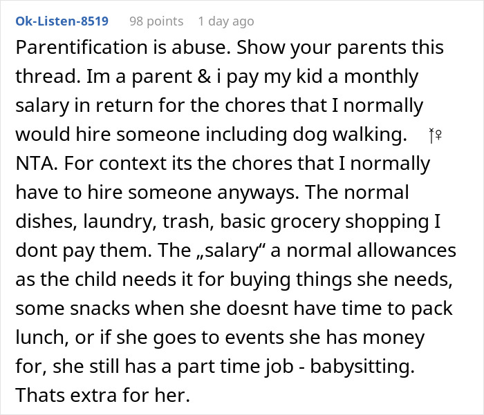 “AITA For Refusing To Babysit When My Parents Asked Because They Wouldn't Pay Me?”