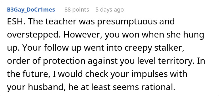 Mom Is Called Creepy And Unhinged: "Out Of Curiosity, I Easily Found Her Address"