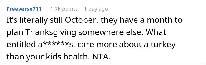 Family Refuses To Follow Simple Rule, Parent Cancels Thanksgiving: "I Was Overreacting"