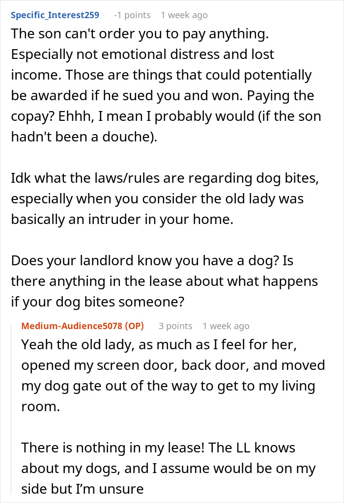 “WIBTA For Not Wanting To Pay For Someone’s Medical Bills After My Dog Bit Them?”