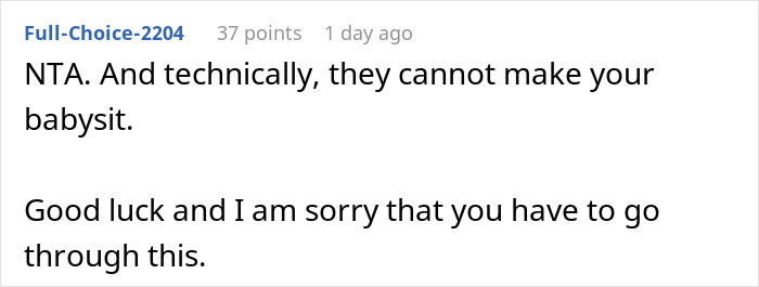 “AITA For Refusing To Babysit When My Parents Asked Because They Wouldn't Pay Me?”