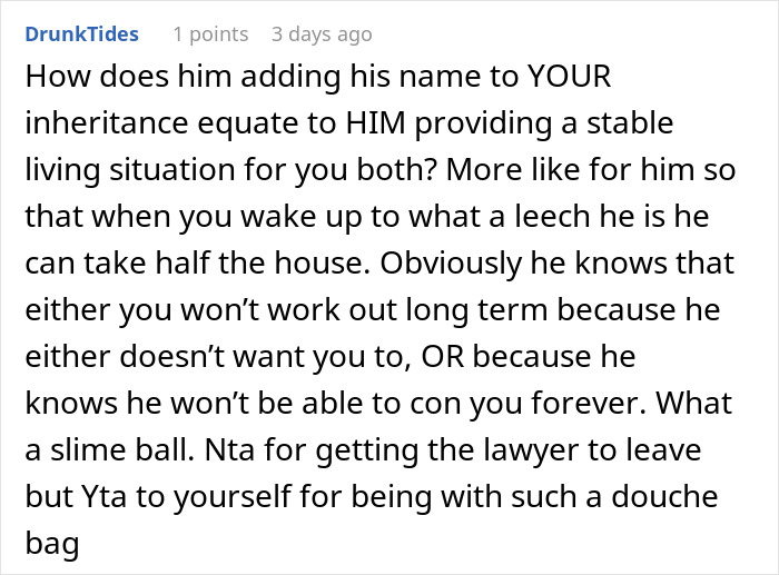 Woman Refuses To Share Ownership Of Her House With Fiancé, He Secretly Calls A Real Estate Lawyer