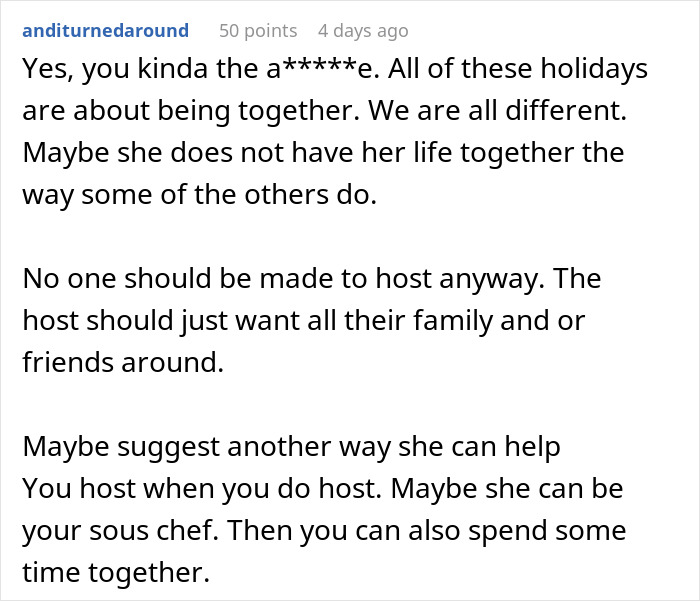 “Am I A Jerk For Uninviting My Daughter To Thanksgiving Since She Won’t Host It?”