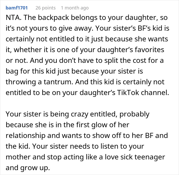 “AITA For Not Giving Away My Child’s Rare Backpack?”