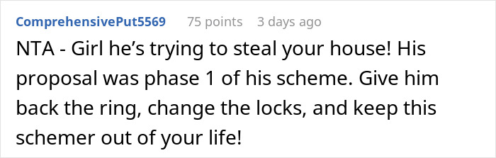 Woman Refuses To Share Ownership Of Her House With Fiancé, He Secretly Calls A Real Estate Lawyer