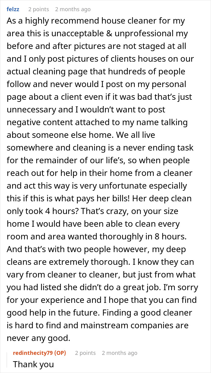 Unprofessional Housekeeper Roasts Client’s Home Online, Finds Herself Out Of A Job On Day One