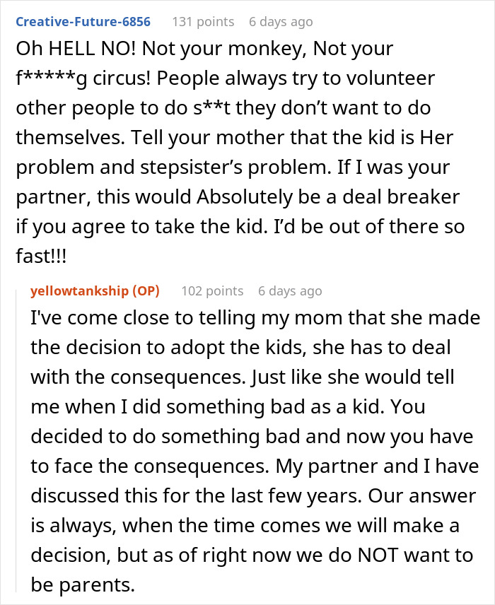 Parents Keep Pressuring Daughter Into Adopting Her Nephew, She Asks For Advice