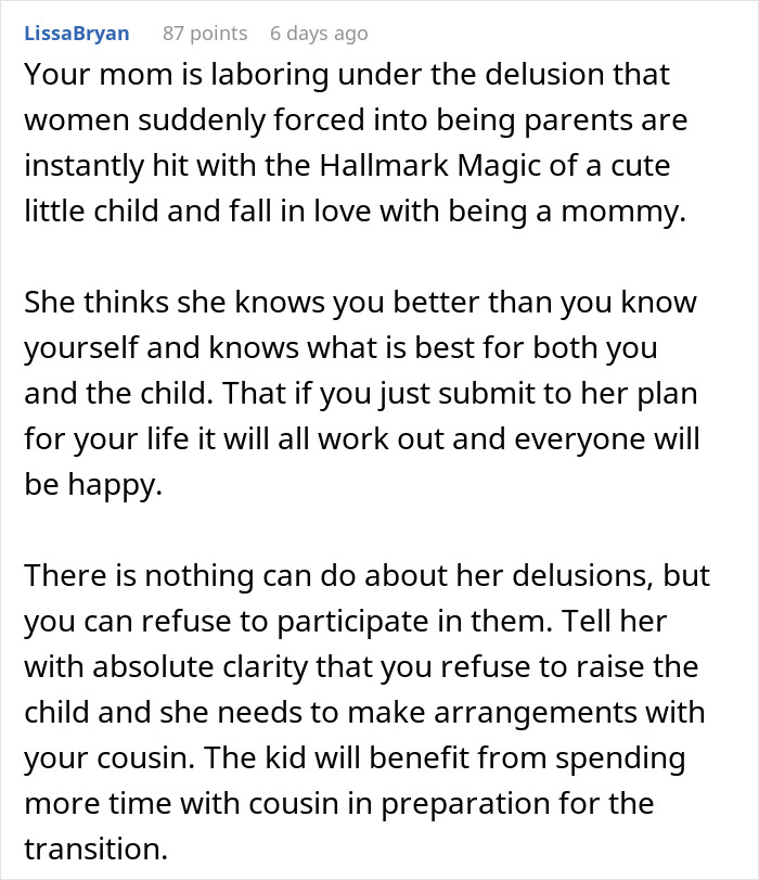 Parents Keep Pressuring Daughter Into Adopting Her Nephew, She Asks For Advice