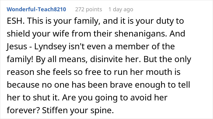 Man Causes Drama By Uninviting Brother's GF To Thanksgiving After Her Comments To His Wife