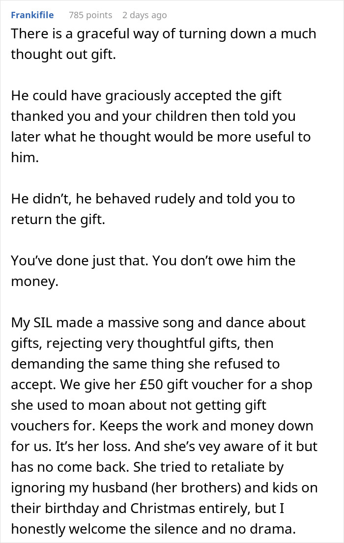 Husband Hates His Gift, Demands To Get Cash Instead: "I Told Him Hell No"