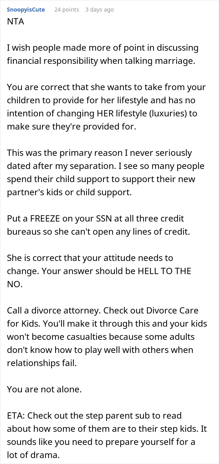 Wife Insists Husband Stop Supporting His Ex and Kids, He Turns To Internet For Advice