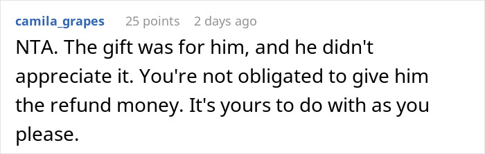 Husband Hates His Gift, Demands To Get Cash Instead: "I Told Him Hell No"