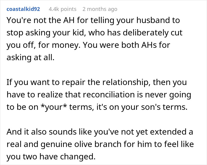 “My Husband Is Heartbroken”: Son Refuses To Pay Dad’s Bills After Harsh Punishment In His Teens