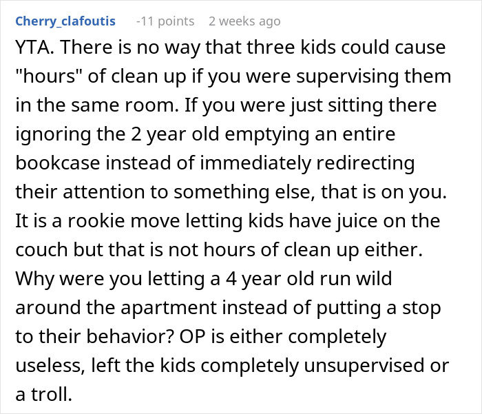 Kids Completely Wreck Aunt’s Apartment, Mom Gets Defensive When She Loses Her Free Babysitter