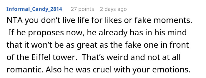 Woman’s Heart Sinks Thinking BF Wanted To Propose In Paris And Finding Out It Was Fake