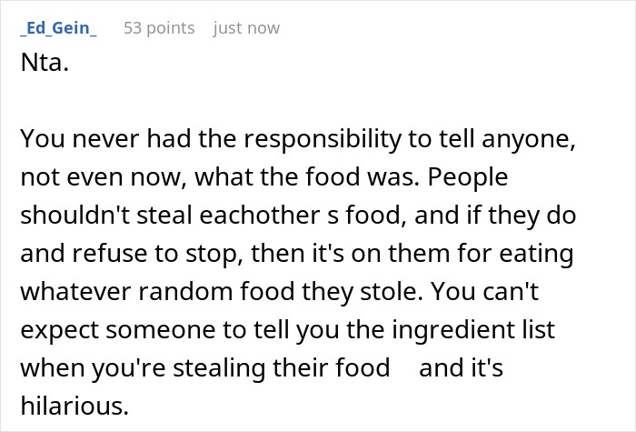 Woman Lets Lunch-Stealing Coworkers Eat Dog Food For 6 Months, Proudly Announces It During A Meeting