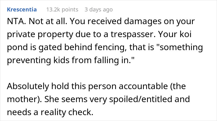 Guy Sues Neighbor After Her Kid Falls Into His Private Pond: "Kids Will Be Kids"