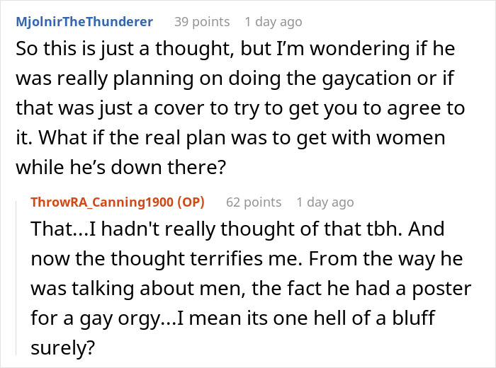 Man Pushes To Go On “Gaycation,” Insists He’s Not Gay, Wife’s Not Buying It