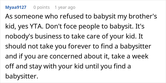 “AITA For Kicking My Sister Out After She Refused To Babysit My Son?”