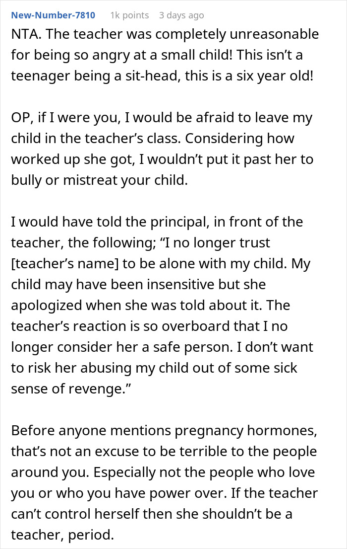 Pregnant Teacher Outraged By 6YO That Chose To Dress Up As Her For Halloween, Kid Left In Tears