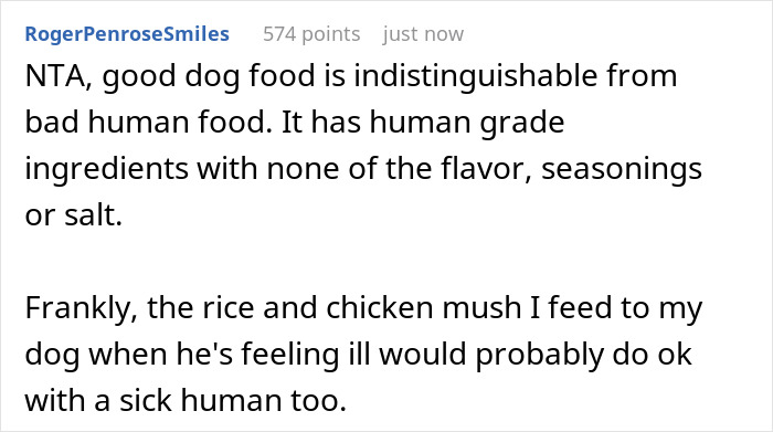 Woman Lets Lunch-Stealing Coworkers Eat Dog Food For 6 Months, Proudly Announces It During A Meeting