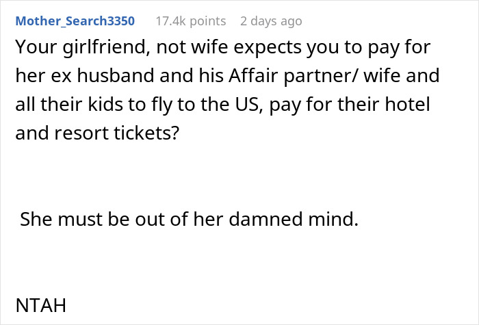 “Out Of Her Mind”: GF Expects BF To Pay For Her Kids And Her Ex’s Family To Take A Trip To Disney