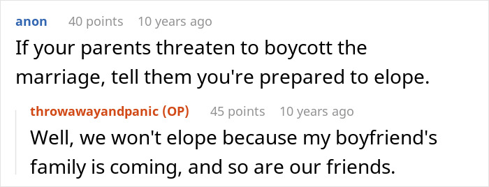 Old-School Parents Skip Daughter's Wedding Over Silly Tradition, She Bans Them From Seeing Her Child