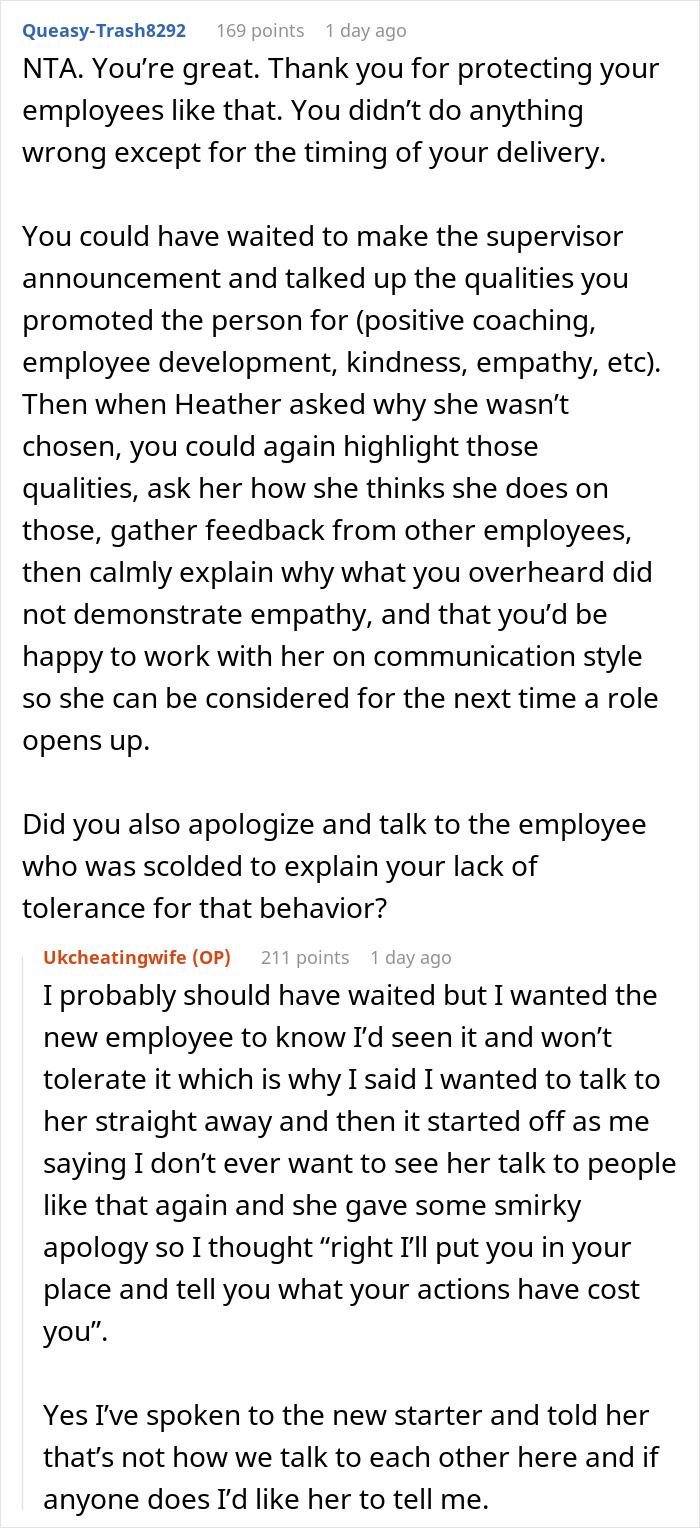 Woman Patronizes New Employee Out Of The Blue, Boss Overhears And Pulls Away Her Promotion