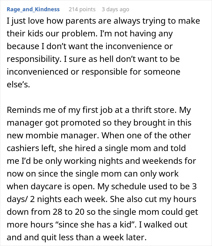 “My Coworker Is Mad I’m Quitting My Job Because It Interferes With Their Paternity Leave”