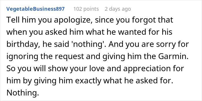 Husband Hates His Gift, Demands To Get Cash Instead: "I Told Him Hell No"