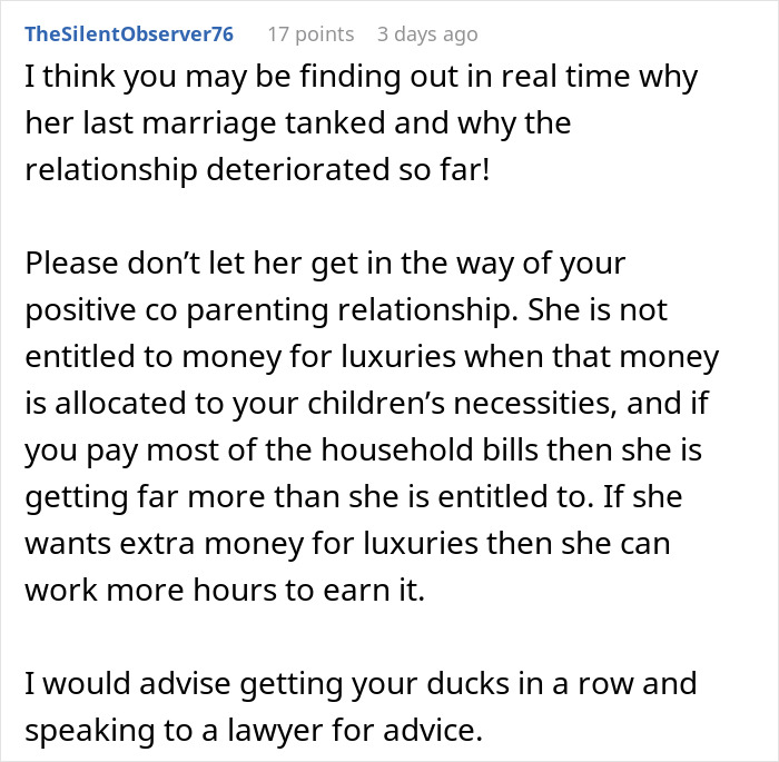 Wife Insists Husband Stop Supporting His Ex and Kids, He Turns To Internet For Advice