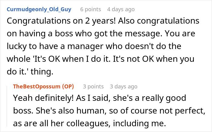 Reddit comments about a woman’s clever payback that made her boss stop calling her on days off.