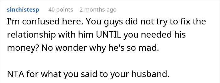 “My Husband Is Heartbroken”: Son Refuses To Pay Dad’s Bills After Harsh Punishment In His Teens