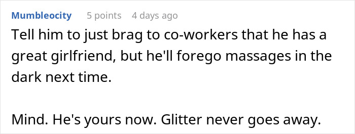 Coworkers Tease Guy Who Comes Into Work Covered In Glitter: "Marked My Territory"