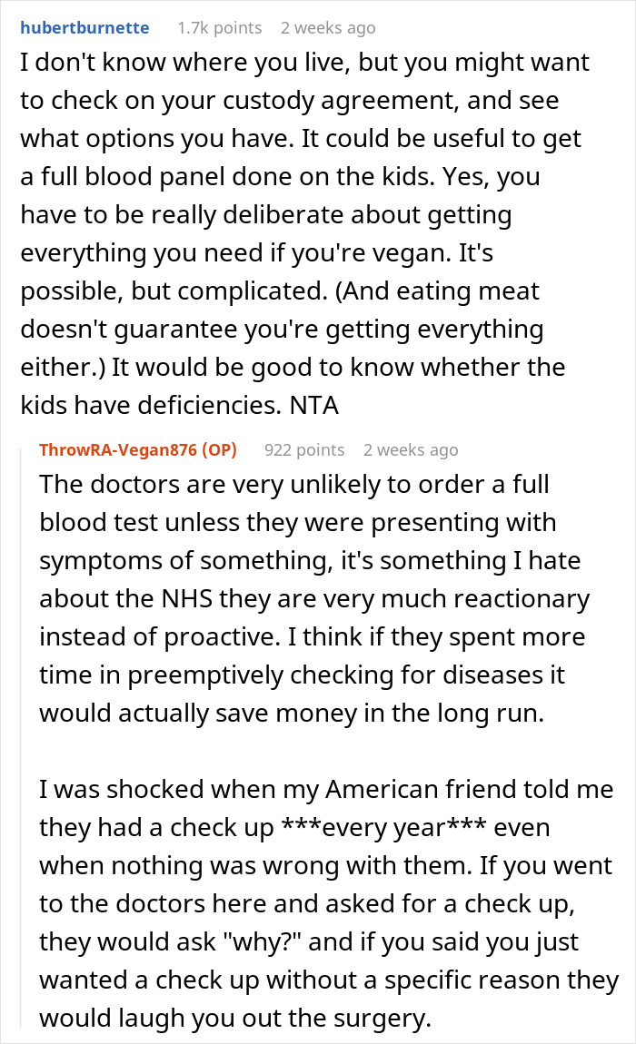 “AITA For Breaking My Children’s Vegan Diet Imposed On Them By My Ex?”