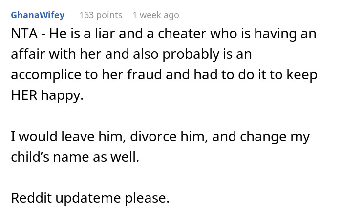 Woman Plans To Divorce Husband For Changing Their Son’s Name Behind Her Back