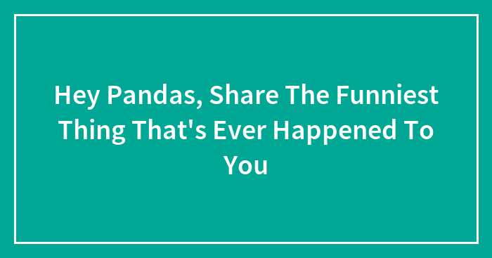 Hey Pandas, Share The Funniest Thing That’s Ever Happened To You (Closed)