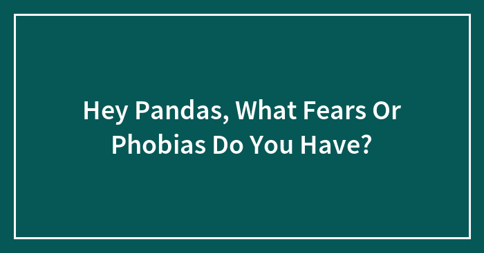 Hey Pandas, What Fears Or Phobias Do You Have? (Closed)