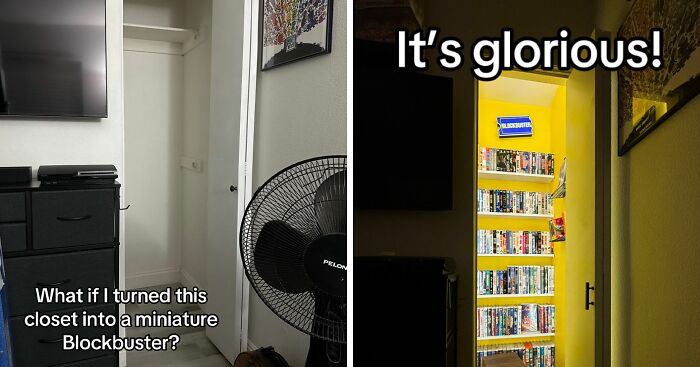 Man Creates Blockbuster VHS Store In His Tiny Bedroom Closet, Says “This Is Art”