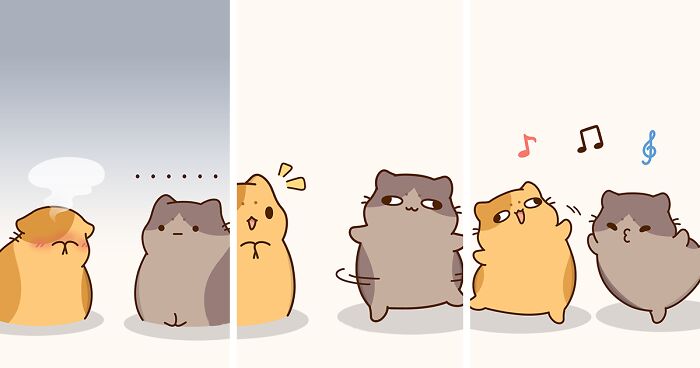 The Power Of Story Telling: 39 Comics That Spread The Message Of Kindness Through Chubby Cats (New Pics)