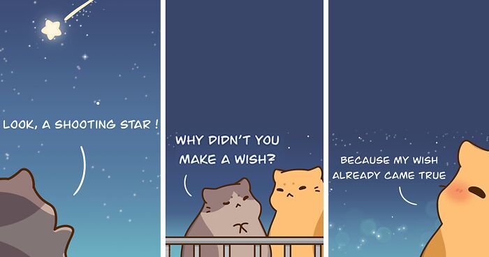 39 Wholesome Comics By Olive Yong Spreading The Message Of Kindness Through Chubby Cats (New Pics)