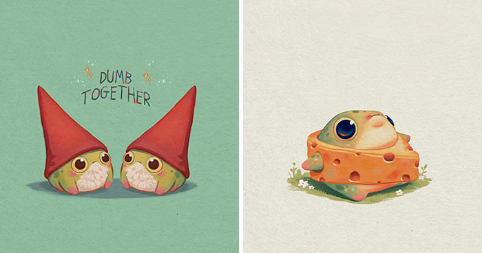 30 Wholesome Frog Illustrations By Lucracia Ray